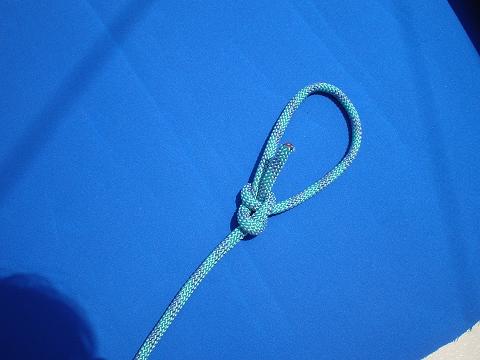 A knot tying video showing a bowline.